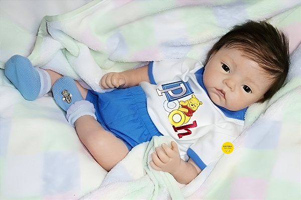 Bebê Reborn Menino Huggy 51 Cm Olhos Abertos Detalhes Reais Com Lindo Enxoval Um Verdadeiro Presente