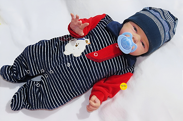Bebê Reborn Menino Articcus 49 Cm Olhos Abertos Corpo Vinil Siliconado Com Enxoval E Chupeta Oferta