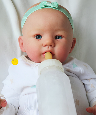 Bebê Reborn Menina Abigail 48 Cm Olhos Abertos Princesa Linda E Realista Com Enxoval E Acessórios