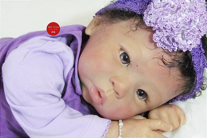 Bebê Reborn Menina Eleanor 50 Cm Olhos Abertos Bebê Morena Super Realista Com Lindo Enxoval