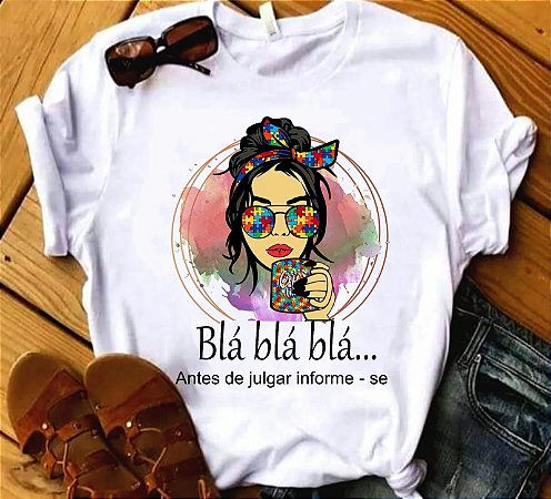 Camisa Autismo Bla Bla Blá
