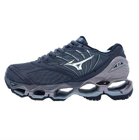 Mizuno Wave Prophecy 8 Cinza e Rosa | AnnaLu Calçados - ANNALU CALÇADOS