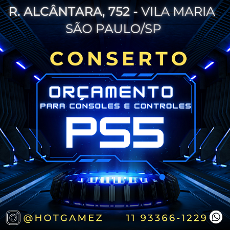 Orçamento e conserto linha Playstation 5