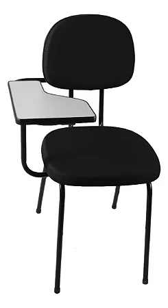 Cadeira Universitária Secretária Injetada com Prancheta – Estrutura Aço e Tecido J. Serrano