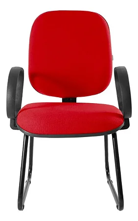 Cadeira Diretor Fixa Pé Sky com Braço Corsa - Tecido J. Serrano