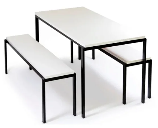 Conjunto para Refeitório Infantil Empilhável – Mesa e 2 Bancos em MDF com Fórmica