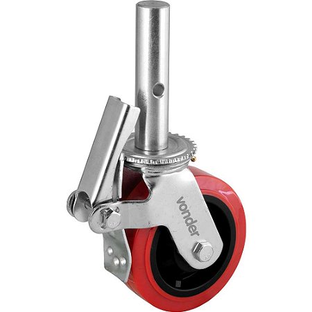 Rodízio para Andaimes roda de poliuretano 6" e Freio - VONDER