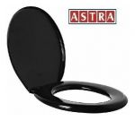 Assento Tampa P/ Vaso Almofadado Oval Preto PR1 Astra