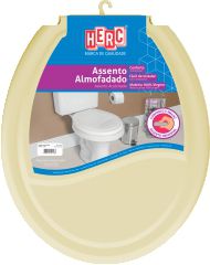 Assento Tampa Vaso Sanitário Almofadado Prime Bege - Herc