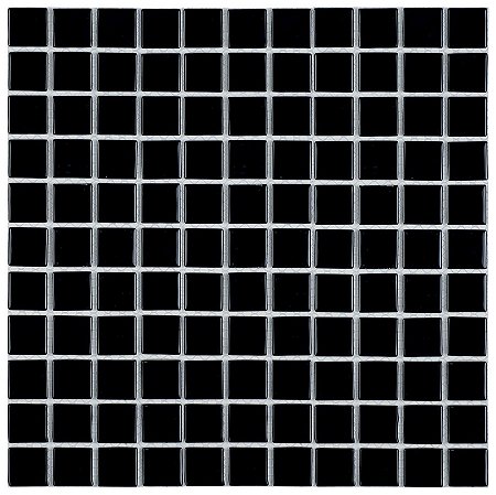 Pastilha Cristal Preto K2502 30x30cm Glass Mosaic