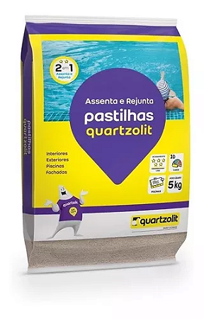 Assenta e Rejunta Pastilhas Piscinas e Fachadas - Quartzolit 5 Kg - Cor: Verde Floresta