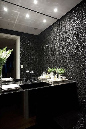 Seixo Telado Preto - 30x30 cm