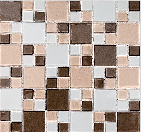 Pastilha K2413 - 30x30cm - Glass Mosaic