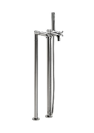 Misturador para banheira de piso com ducha manual loft cromado - A5A2743C00 - Roca
