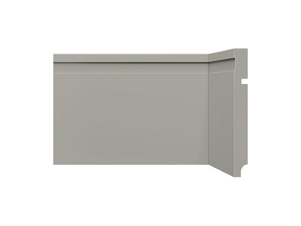 Rodapé de poliestireno 480 cinza glacial com 150mm de altura Santa Luzia - 480 RP/Cinza Glacial
