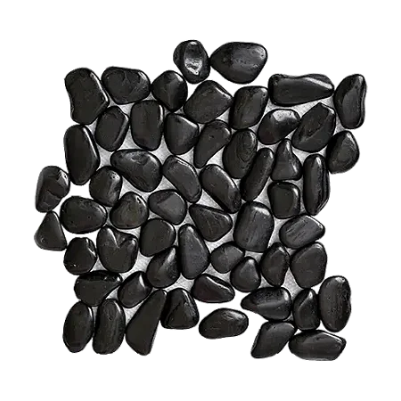 Seixo Grande Polido Preto - 30,5x30,5cm - SX290- Glass Mosaic