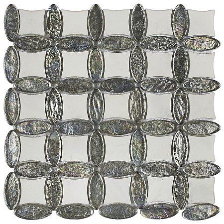 Pastilha de Mármore e Vidro Dali DL07 - 28x28cm - Glass Mosaic