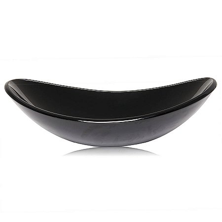 Cuba de Vidro - CGM-07 - Oval - Esmaltado - Preto - Glass Mosaic