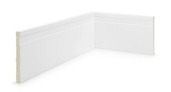R 42510 - Alizar de Porta Slim Branco Frisado - 10 Cm - Ruffino.