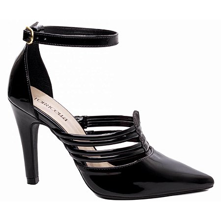 Scarpin Verniz Preto Clássico Feminino 66082F