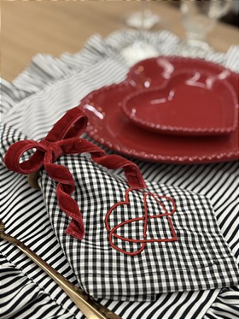 Porta-Guardanapo Laço de Veludo Vermelho – Unidade