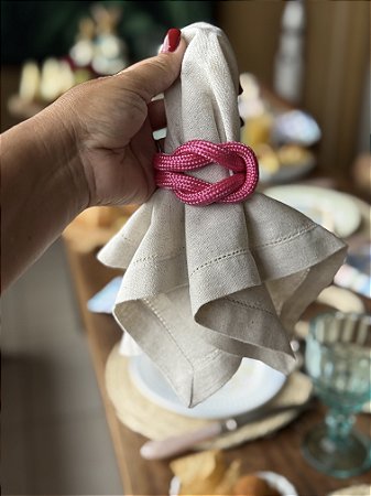 Porta Guardanapo Rosa Nó Náutico