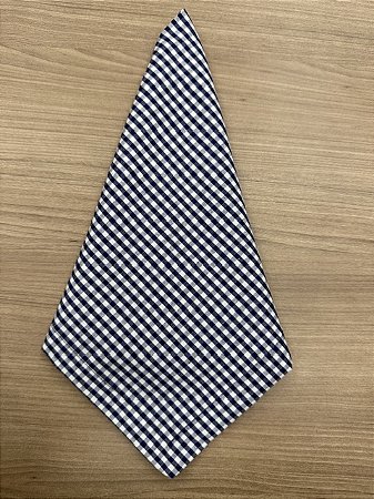 Guardanapo de Tecido Tricoline 100% Algodão Xadrez Azul Marinho 43x43 cm com Canto Mitrado – Unidade