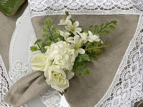 Porta Guardanapo Bouquet Branco