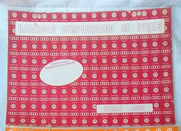 Catálogo Peças VW Kombi Corujinha Original Genuíno Época Partes Até 1975