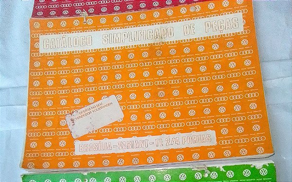 Catálogo Peças VW Brasília Variant TL 2 4 Portas Original Genuíno Época Partes Todos