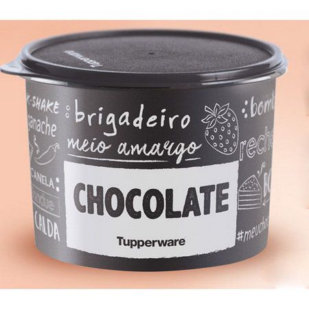 Tupperware Caixa Chocolate PB Fun 1,6kg Preto