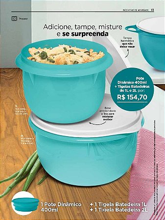 Tupperware Kit Tigela Batedeira 2 Litros + Tigela Batedeira 1 Litro -  Comprar Tupperware Online? Loja Vitória Régia Tupperware