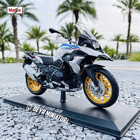 Miniatura BMW R 1250 GS 2020 Maisto 1:12 Edição Especial