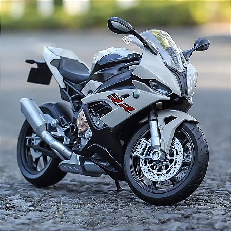 Miniatura BMW S 1000 RR 2021 Cinza Welly 1:12