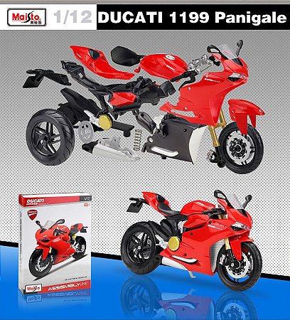 Miniatura Ducati Panigale 1199 Maisto Assembly Line 1:12 Kit de Montar