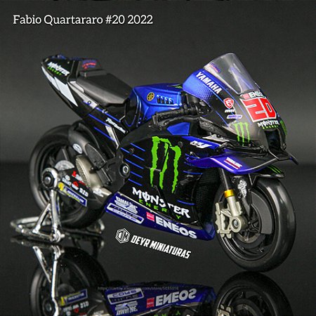 Miniatura Yamaha Motogp 2022 Piloto Fabio Quartararo #20 Maisto 1:18