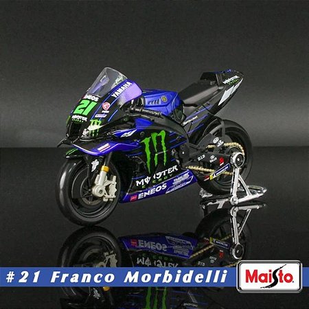 Miniatura Yamaha Motogp 2022 Piloto Franco Morbidelli #21 Maisto 1:18