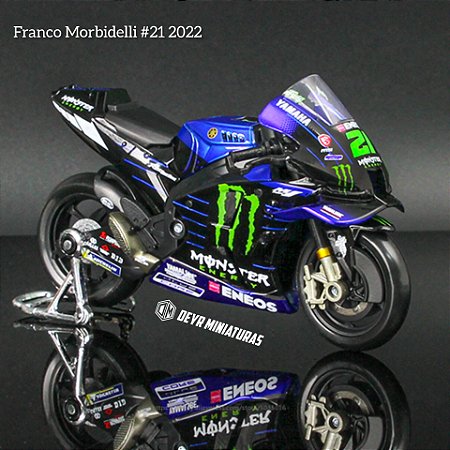 Miniatura Yamaha Motogp 2022 Piloto Franco Morbidelli  #21 Maisto 1:18