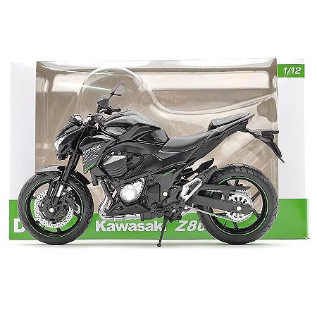 Miniatura Kawasaki Z800 Preto 2014 Automaxx 1:12