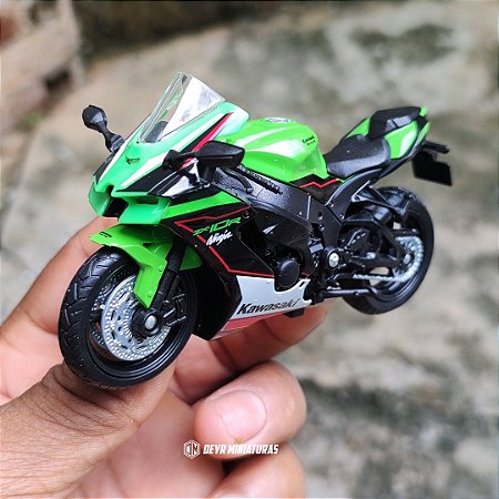 Miniatura Kawasaki Ninja ZX-10R KRT Edition 2021 Welly 1:18