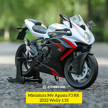 Miniatura Mv Agusta F3 RR 2022 Branco Welly 1:12