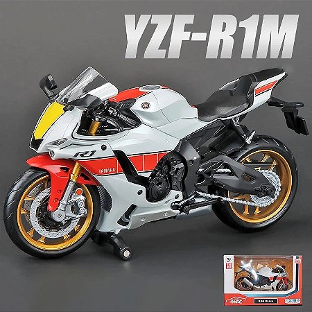 Miniatura Yamaha YZF-R1 2022 Edição 60 anos Makeda 1:12
