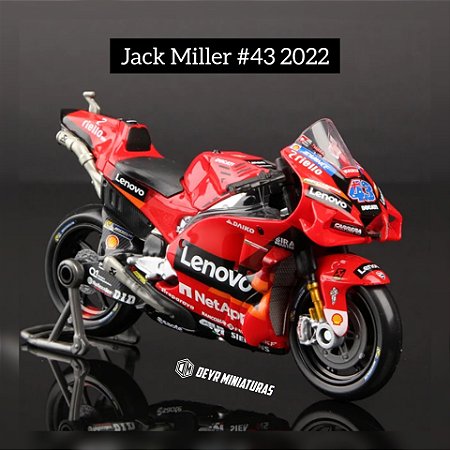 Miniatura Ducati Motogp 2022 Piloto Jack Miller #43 Maisto 1:18