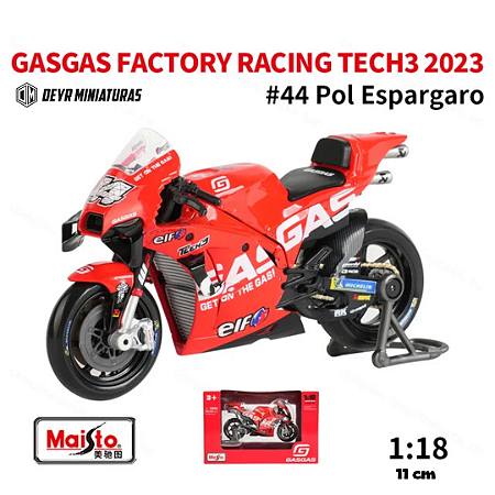 Miniatura KTM RC16 TEAM GASGAS FACTORY TECH 3 RACING MOTOGP 2023 POL ESPARGARO 44 Maisto 1:18