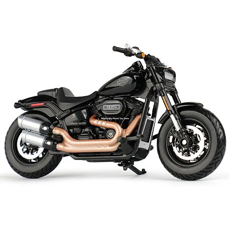 Miniatura Harley-Davidson Fat Bob 112 Preto 2022 Maisto 1:18 - Series 43