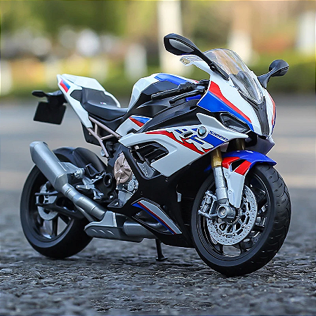 Miniatura BMW S 1000 RR 2021 Tricolor Welly 1:12