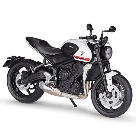 Miniatura Triumph Trident 660 2021 Branco Welly 1:18