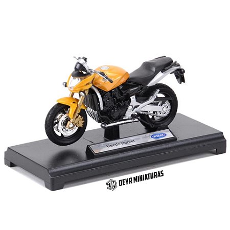 Miniatura Honda Hornet 2008 Welly 1:18 C/Base