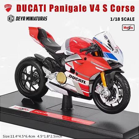 Miniatura Ducati Panigale V4 S Corse 2019 Maisto Edição Especial 1:18