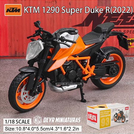 Miniatura KTM 1290 Super Duke R 2022 Laranja MSZ 1:18